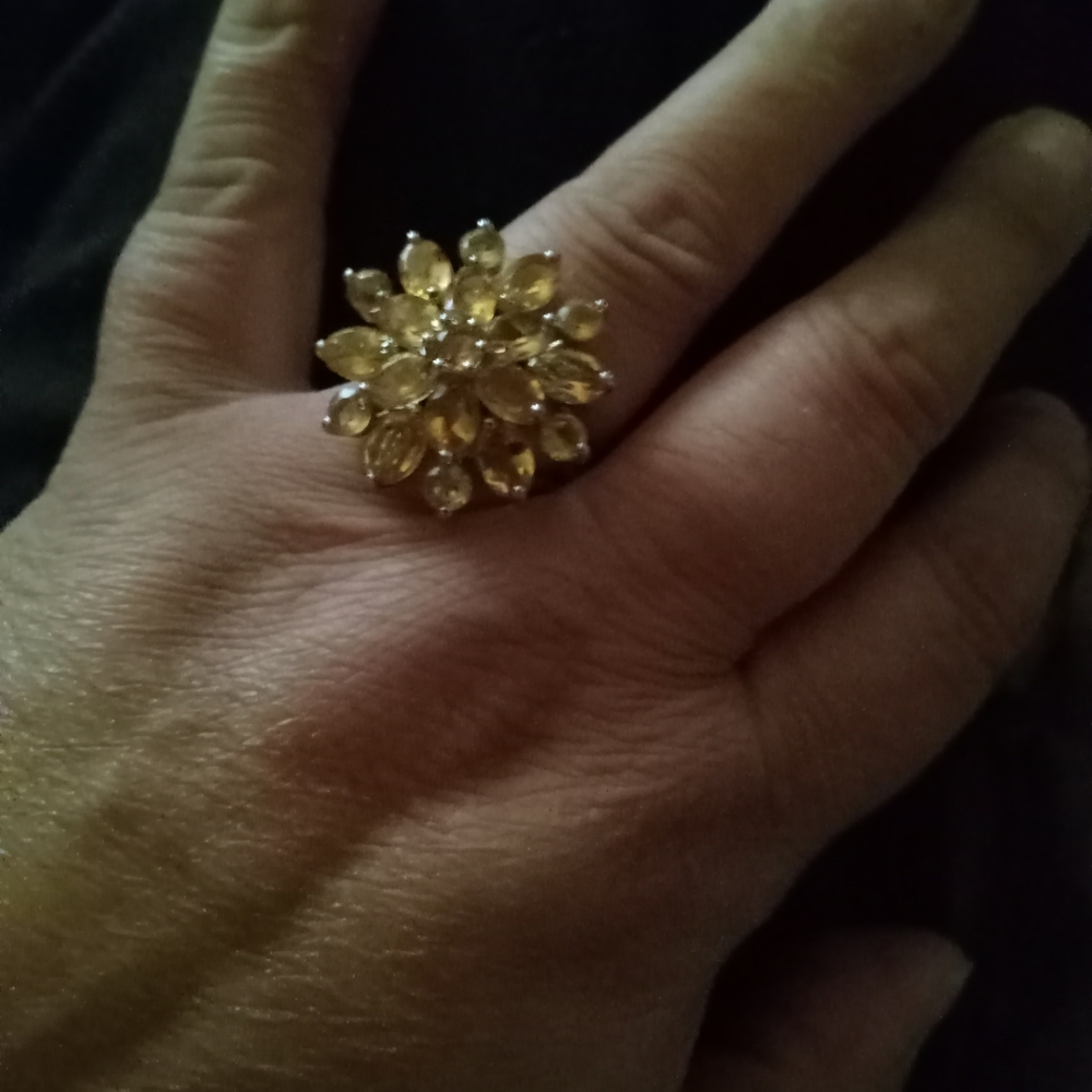 14k real White gold and real Topaz stones
